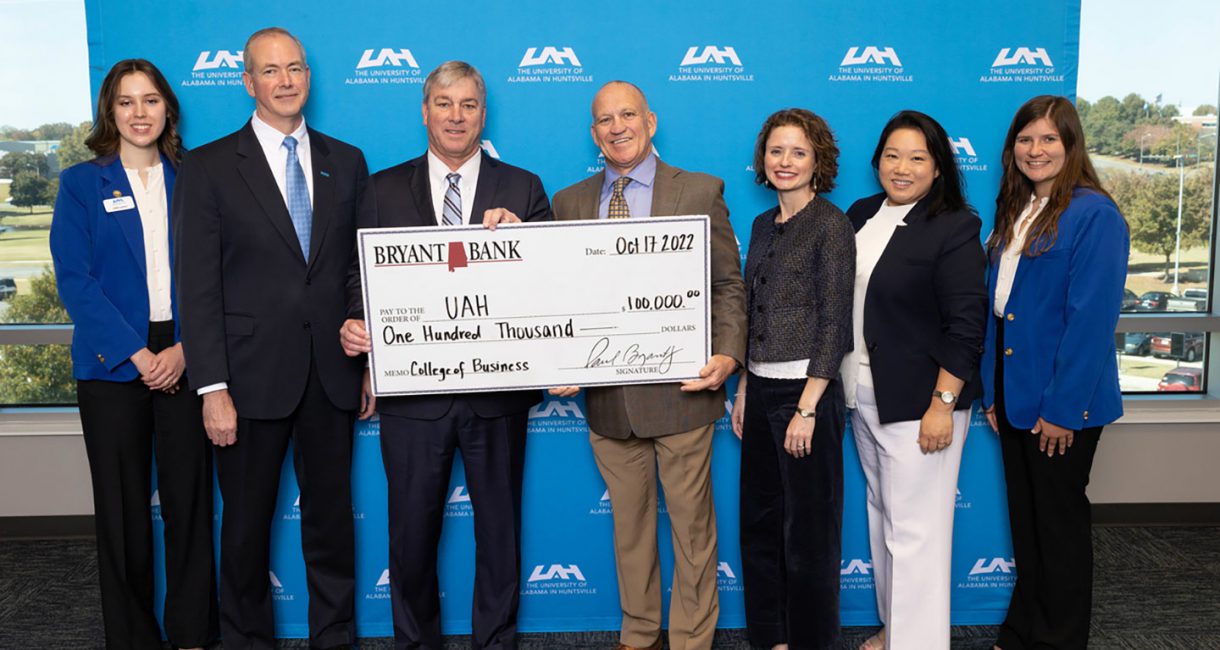 UAH College of Business receives $100K gift from Bryant Bank