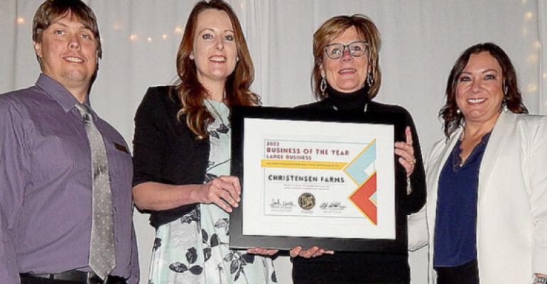 Christensen Farms receives Large Business of the Year Award