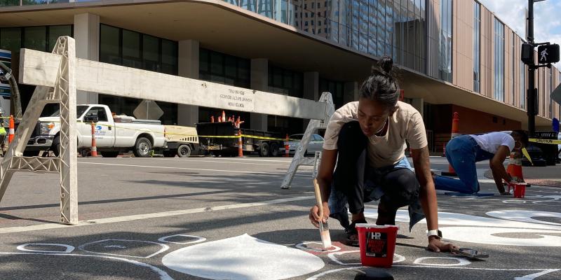 Opportunity for local artists to create colorful crosswalks in downtown Louisville