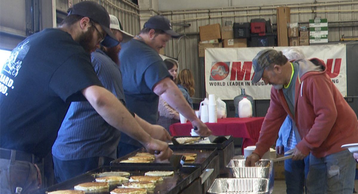 Local business honors farmers with pancakes