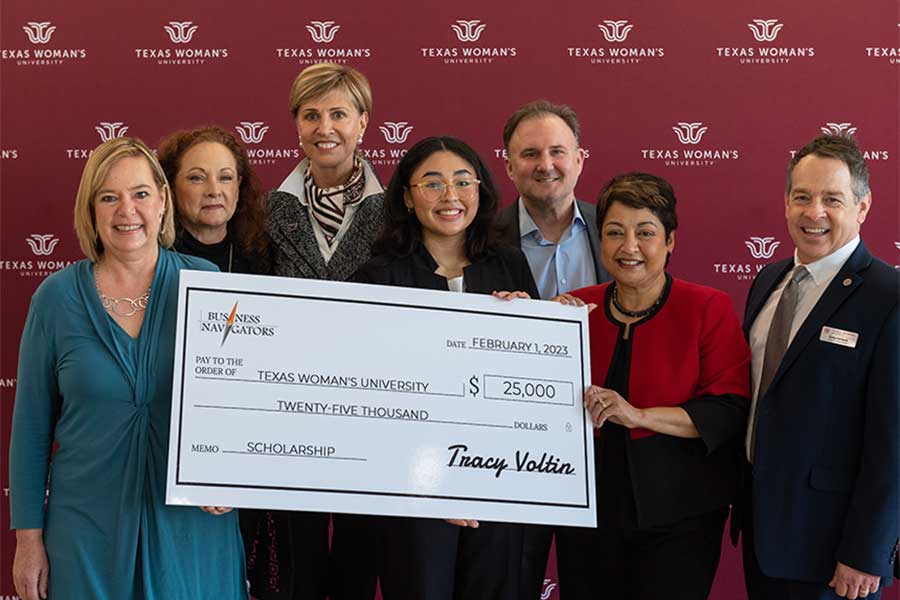 Business leaders group adds $25K gift to TWU scholarship fund