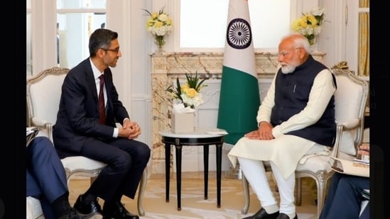 Sundar Pichai meets PM Narendra Modi in France, discusses 'India’s digital transformation’