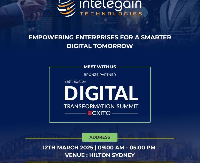 Intelegain to Showcase Innovative Solutions at Digital Transformation Summit Sydney 2025